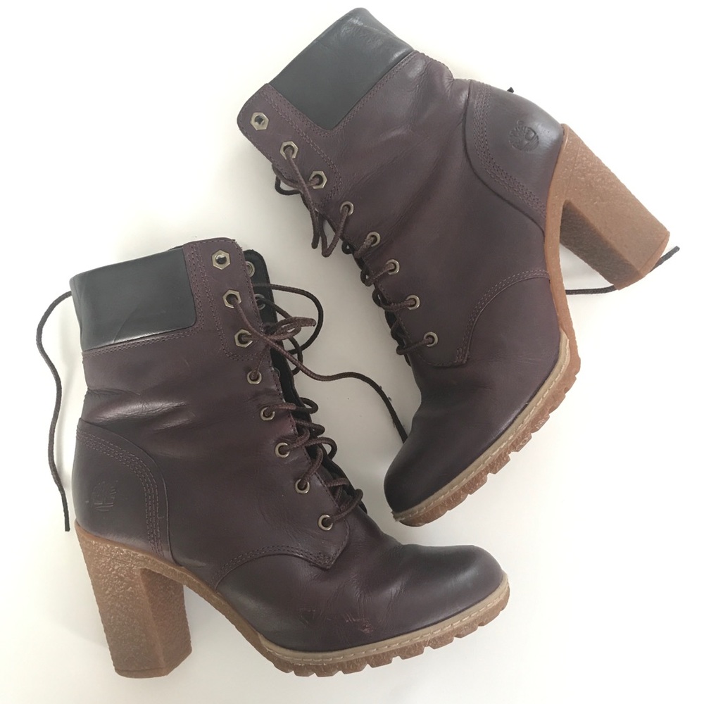 TIMBERLAND: BURGUNDY, WOMEN'S GLANCY 6-INCH BOOTS